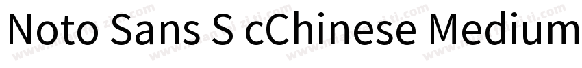 Noto Sans S cChinese Medium字体转换